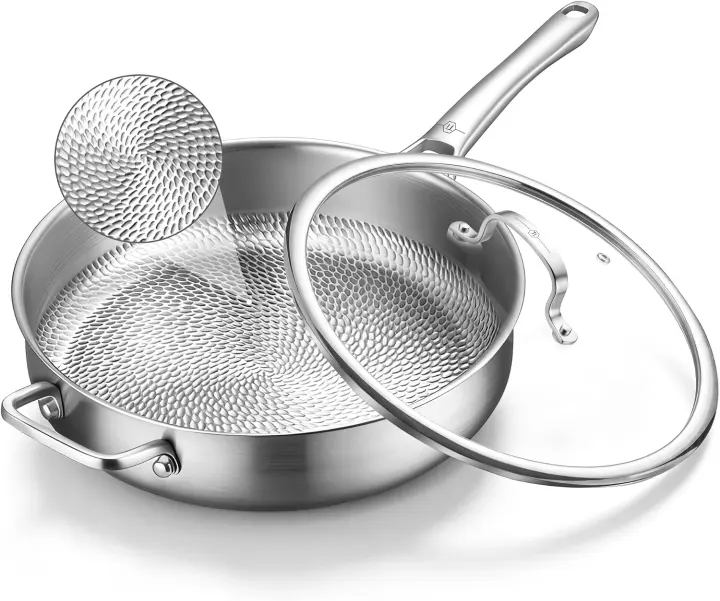 11-Inch Titanium Frying & 5-Quart Sauté Pan with Glass Lid