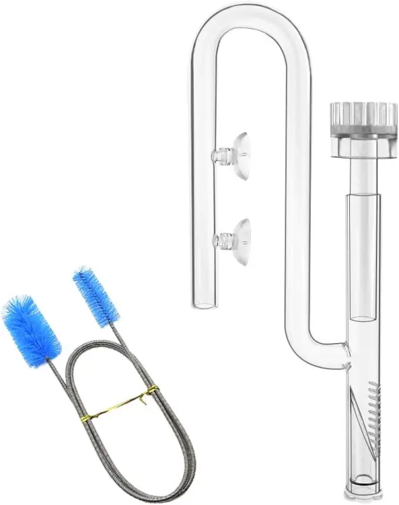 17mm Glass Lily Pipe Inflow Surface Skimmer with 90cm Stainless Brush