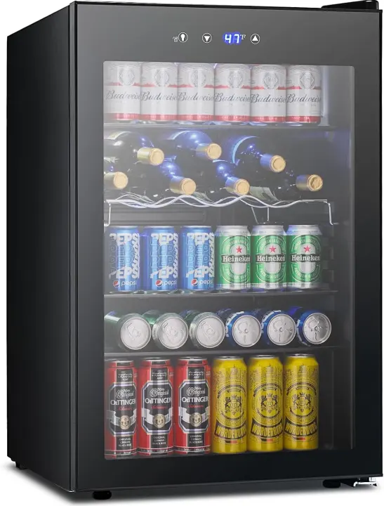 37-Bottle / 145-Can Freestanding Wine & Beverage Fridge (4.5 cu ft)