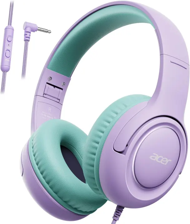Acer Kids Headphones with Volume Limiter & Mic — Wired 3.5mm (HK03)
