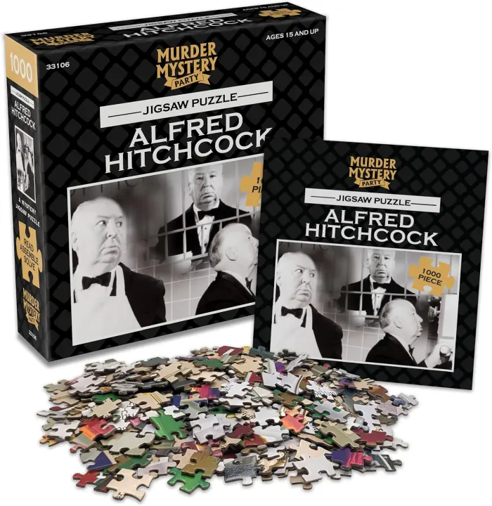 Alfred Hitchcock 1000-Piece Murder Mystery Jigsaw Puzzle (Adults 15+)