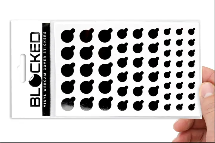 Blocked Vinyl Webcam Cover Stickers — Restickable Privacy Covers