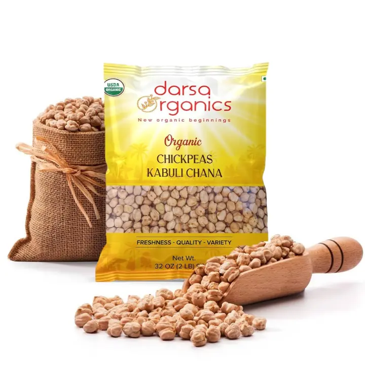Darsa Organics Organic Garbanzo Beans (Chickpeas) — 2 lb Dried Bag