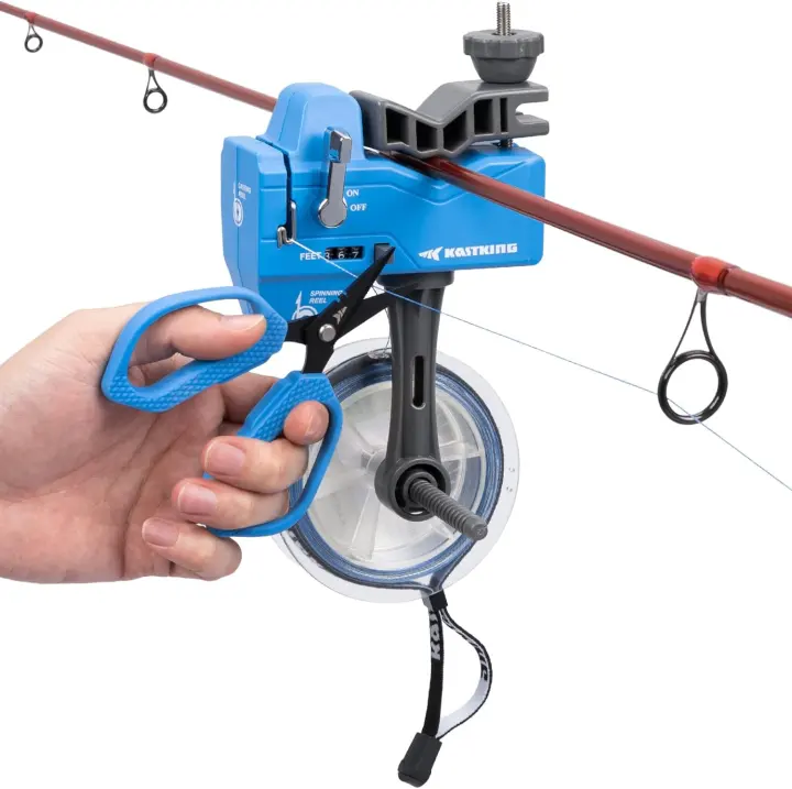 Fishing Line Spooler with Integrated Counter and 5" Braid Scissors