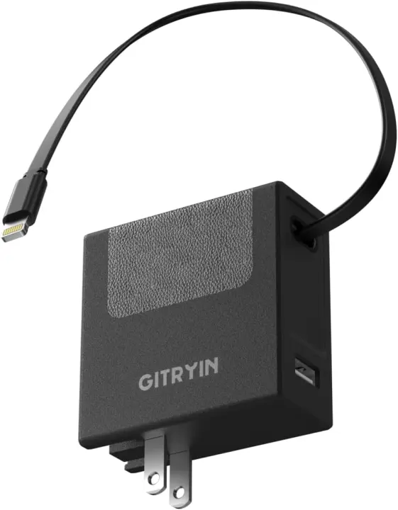 Gitryin 40W PD Retractable Lightning Wall Charger