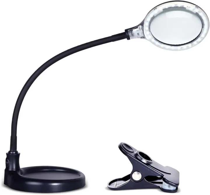 LightView Pro Flex 2-in-1 Adjustable Magnifying Desk Lamp (1.75× LED)