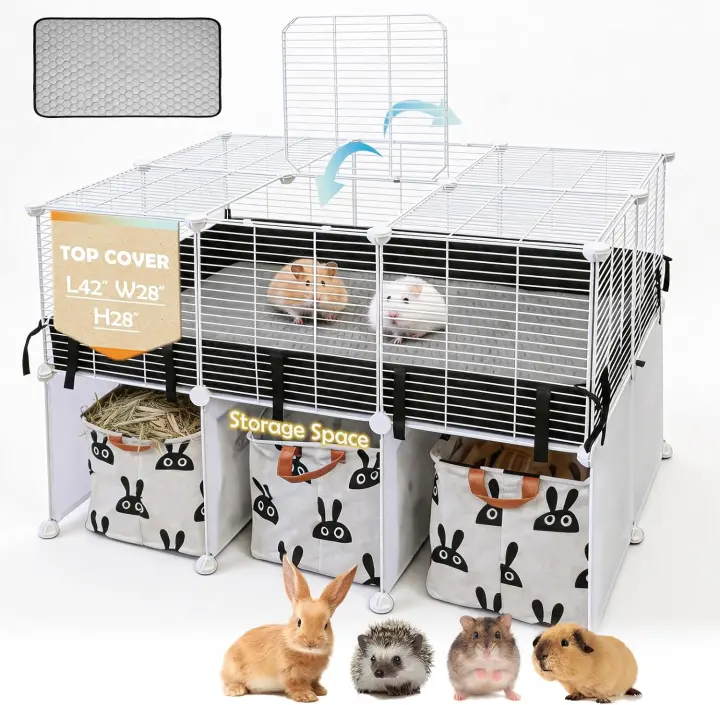 MEEXPAWS Large Guinea Pig & Bunny Playpen — 42 x 28 x 28 in