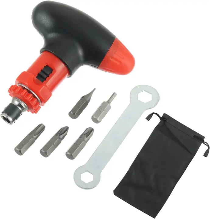 Multi-Bit Ratchet Screwdriver for Snowboard, Ski & Surfboard Bindings