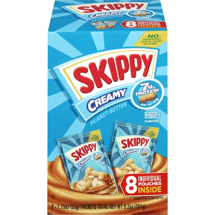 Skippy Creamy Peanut Butter Squeeze Packs — 1.15 oz Single-Serve