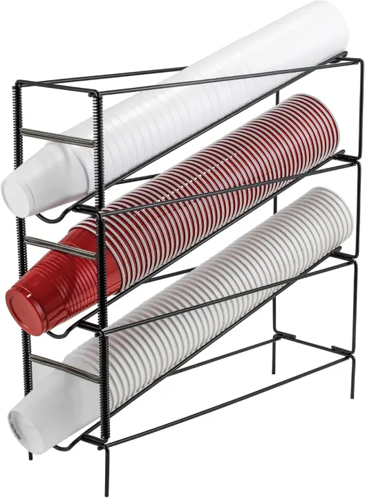 Winco 20-inch 3-Tier Cup Dispenser Rack